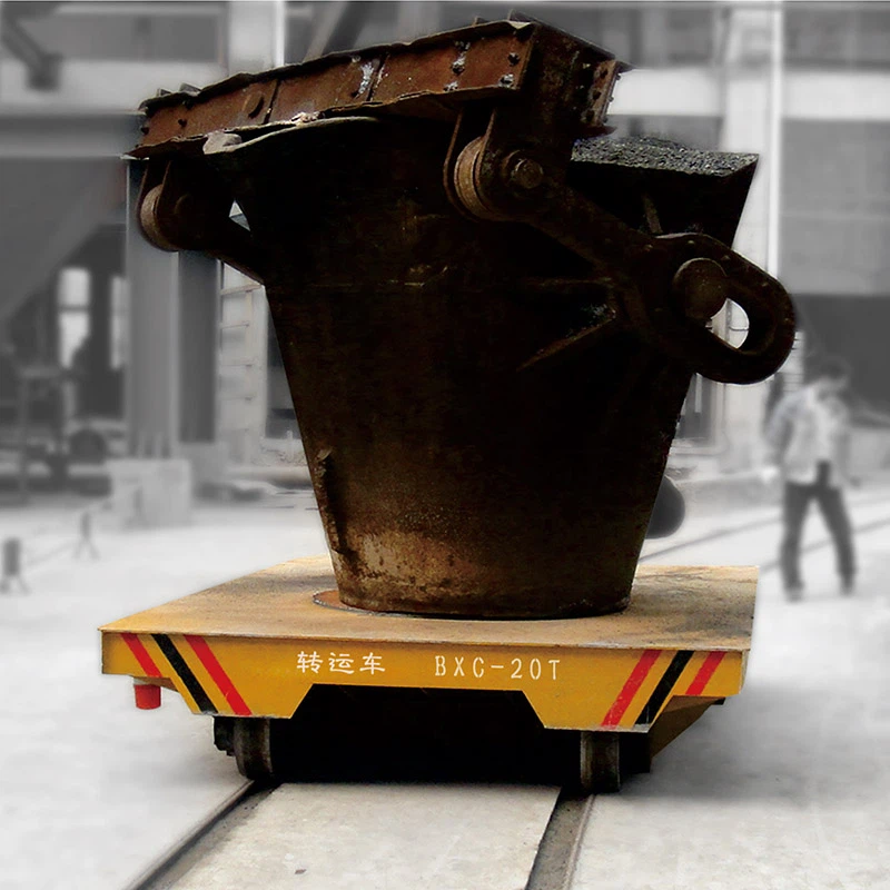 עגלת העברת פלטפורמת סוללה לנוזל פלדה 30ט