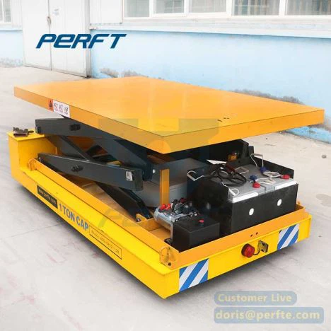 העברת עגלה עם הרמת מספריים