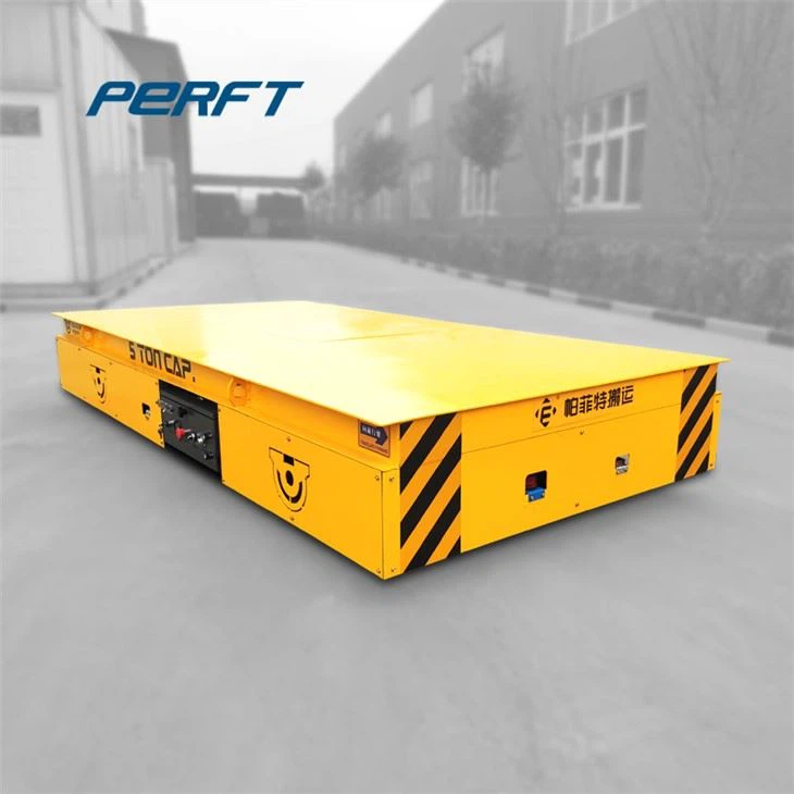 Capacity 5 Tonnes Electric Transfer Trolley Put 4 Pallets Transport To Warehouse